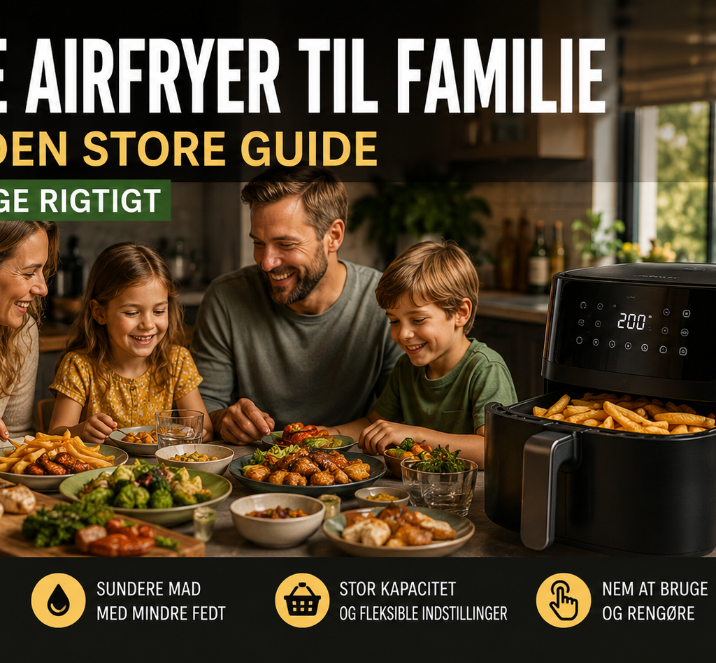 Bedste airfryer til familie (2026): Den store guide til at vælge rigtigt