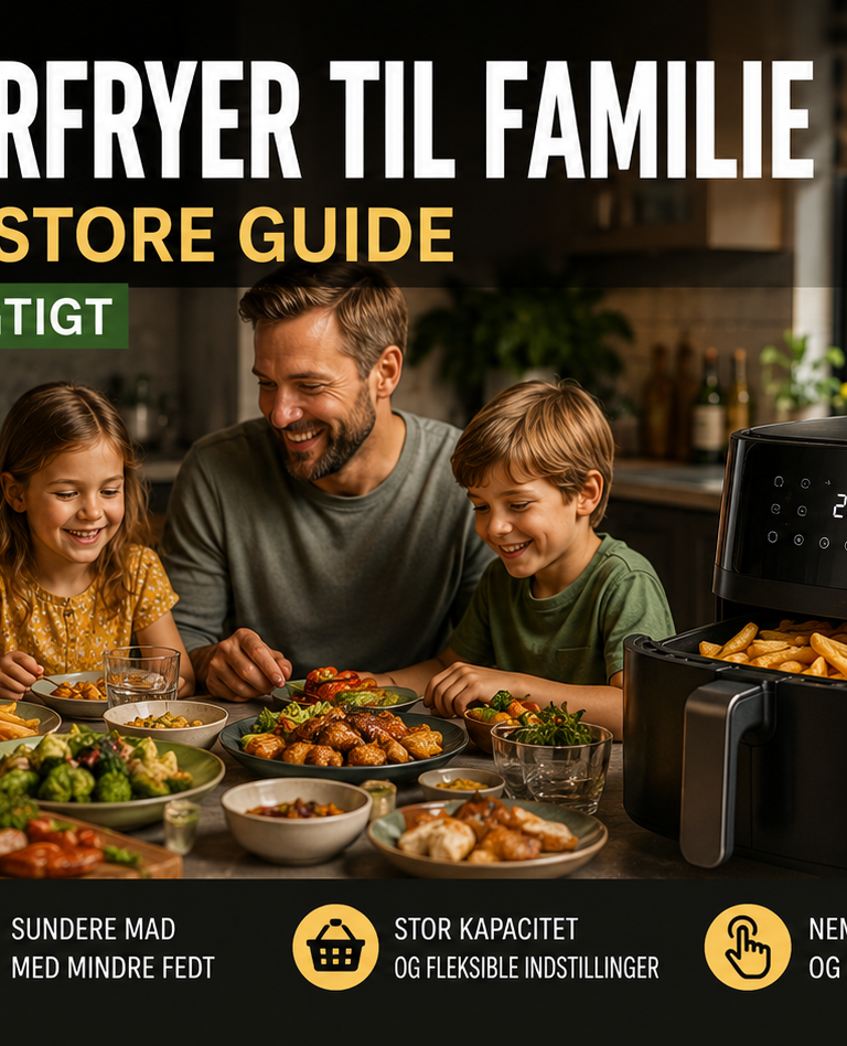Bedste airfryer til familie (2026): Den store guide til at vælge rigtigt